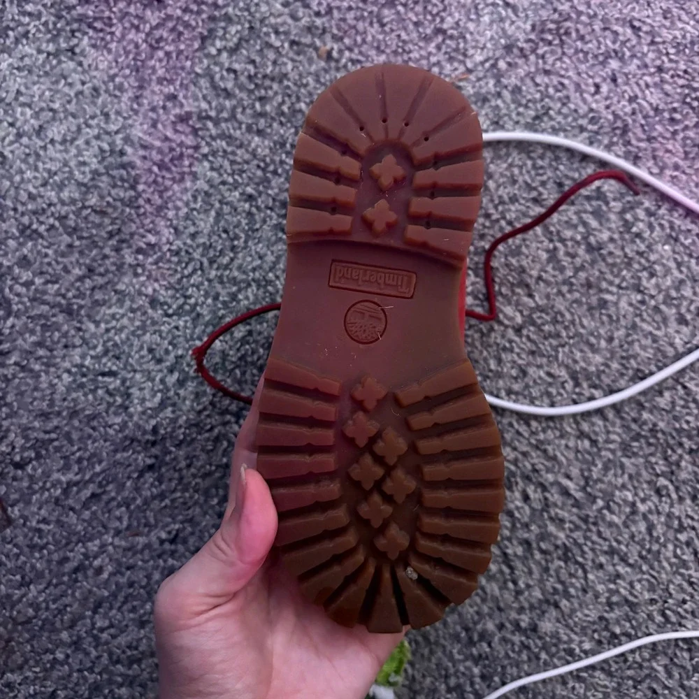 Timberland Red Nubuck Leather 6